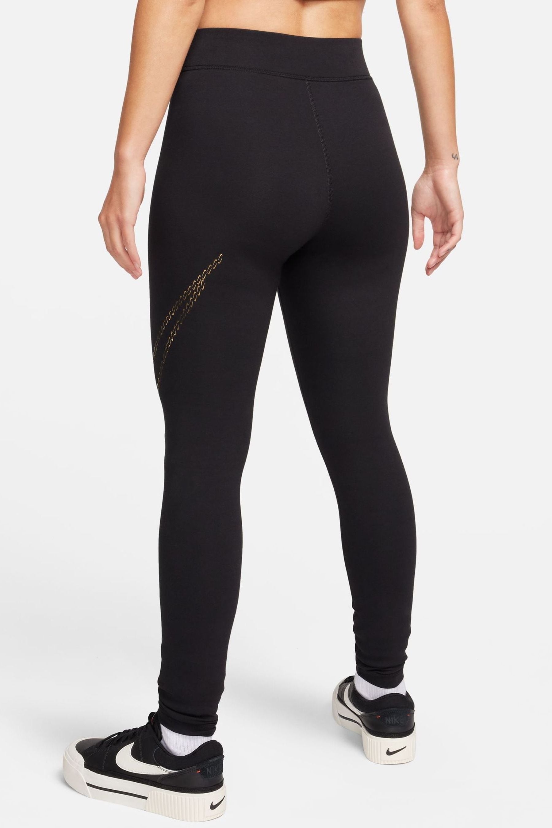 Nike black metallic legging on sale