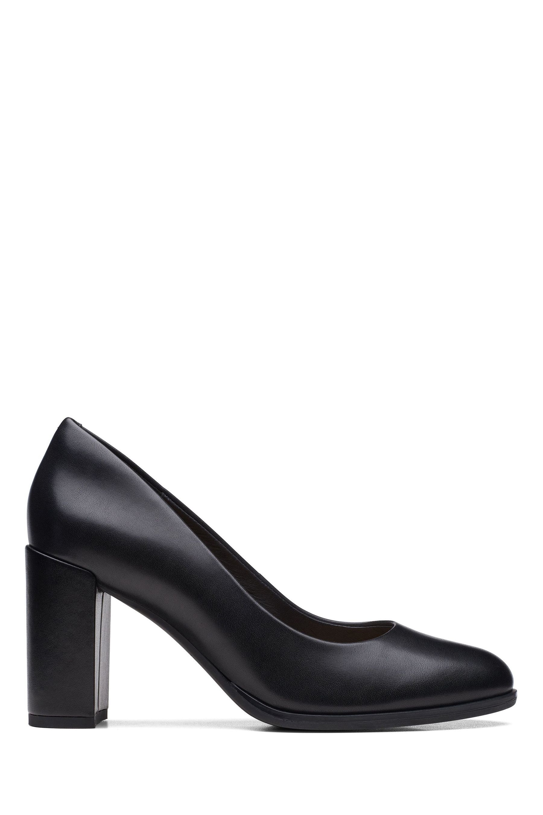 Clarks black court shoes discount