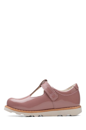 Clarks Pink Multi Fit Patent Crown Shoes