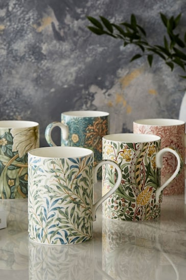 Morris & Co. Set of 6 Willow Bough Mugs