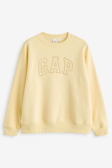 Gap Yellow Logo Fleece Sweatshirt