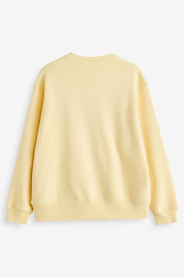 Gap Yellow Logo Fleece Sweatshirt