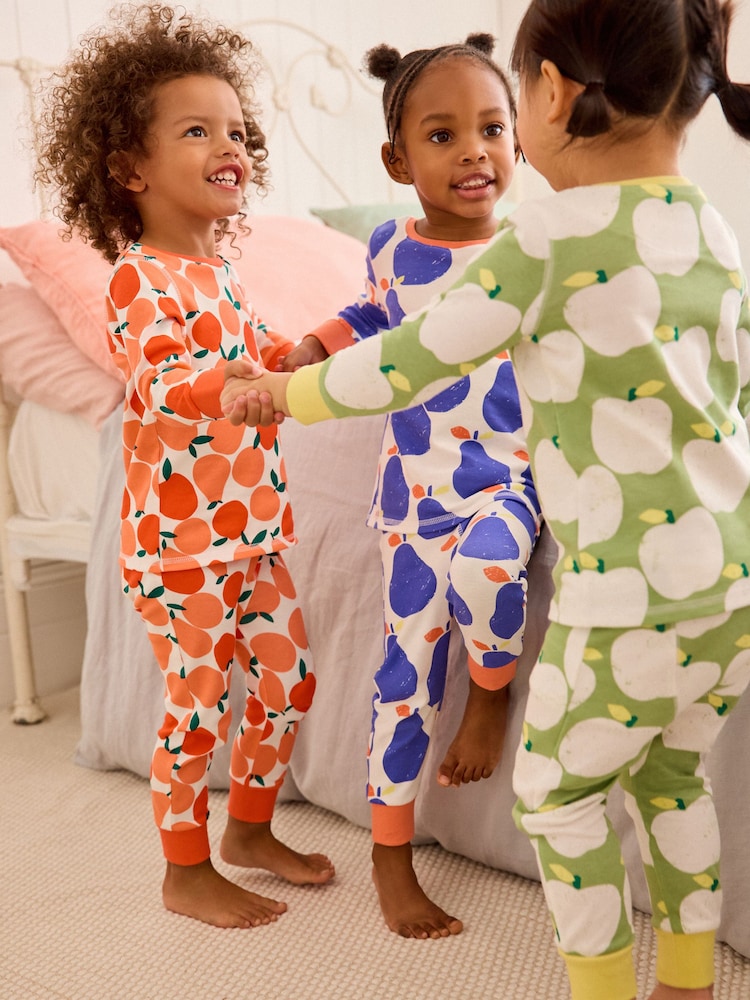 Multi Fruit Long Pyjamas 3 Pack (9mths-10yrs) - Image 1 of 17 Multi Fruit Long Pyjamas 3 Pack (9mths-10yrs) - Image 1 of 17