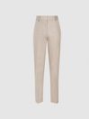 Reiss Oatmeal Emily Slim Fit Tailored Trousers