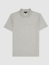 Reiss Soft Grey Belfry Golf Mercerised Egyptian Cotton Polo Shirt