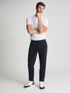 Reiss Navy Hammond Relaxed Fit Five Pocket Trousers