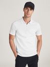 Reiss White Belfry Golf Mercerised Egyptian Cotton Polo Shirt