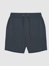 Reiss Airforce Blue Belsay Garment-dyed Jersey Shorts