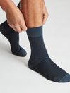 Reiss Airforce Blue/ Mario Striped Socks