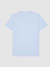 Reiss Soft Blue Dayton V-neck T-shirt