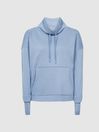 Reiss Blue Julietta Loungewear Funnel Neck Sweatshirt