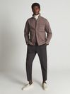 Reiss Taupe Tarrant Quilted Overshirt
