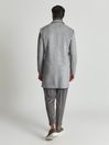 Reiss Soft Grey Gable Wool-blend Epsom Overcoat