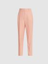 Reiss Pink Coco Tapered Mixer Trousers