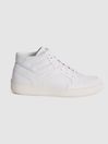 Reiss White Grendon Leather High Top Trainers
