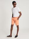 Reiss Orange Ezra Cotton Linen Blend Shorts