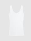 Reiss White Brie Cotton-jersey Vest Top