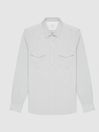 Reiss Grey Alby Regular Fit Western Overshirt