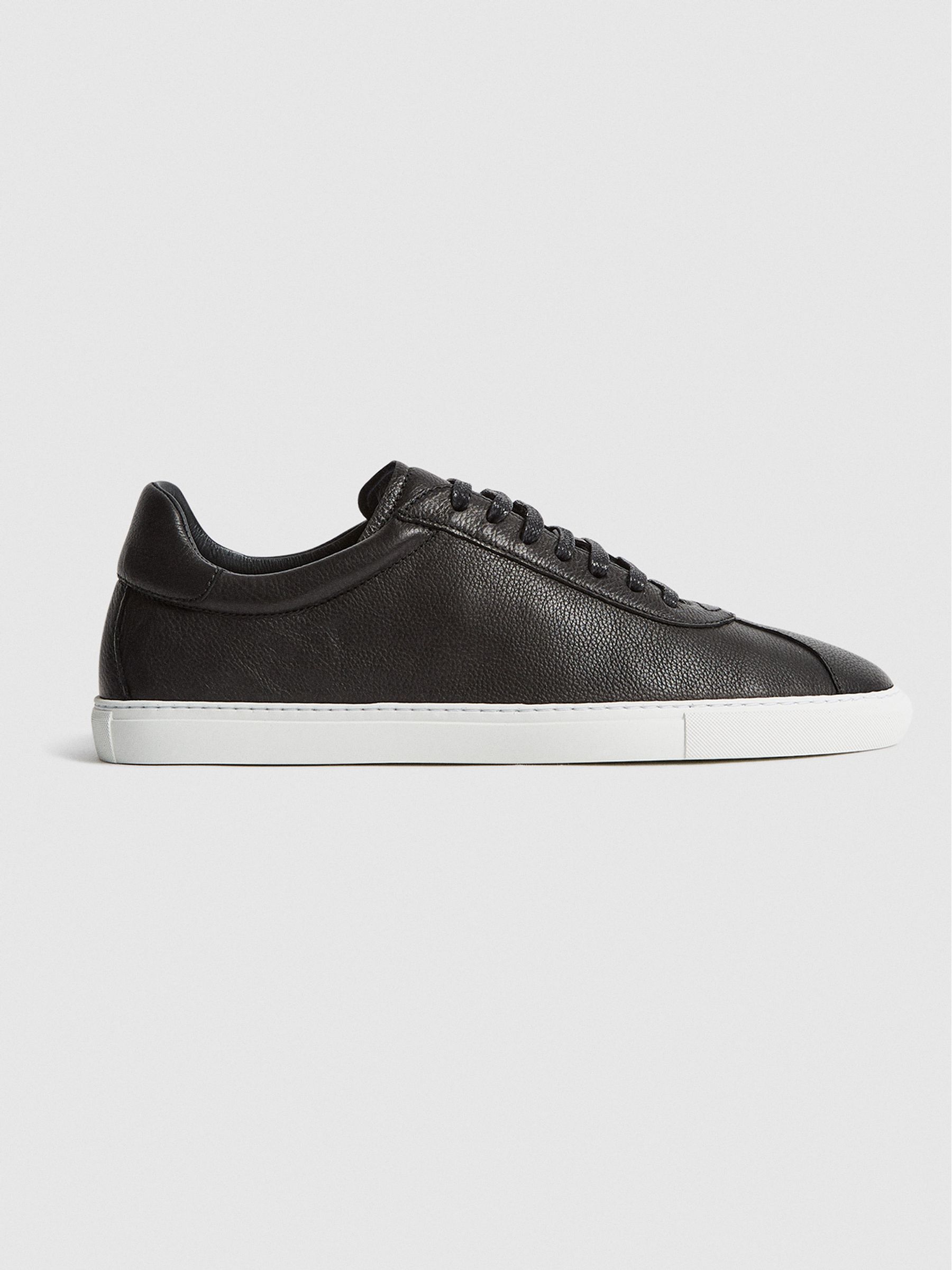 reiss leather trainers