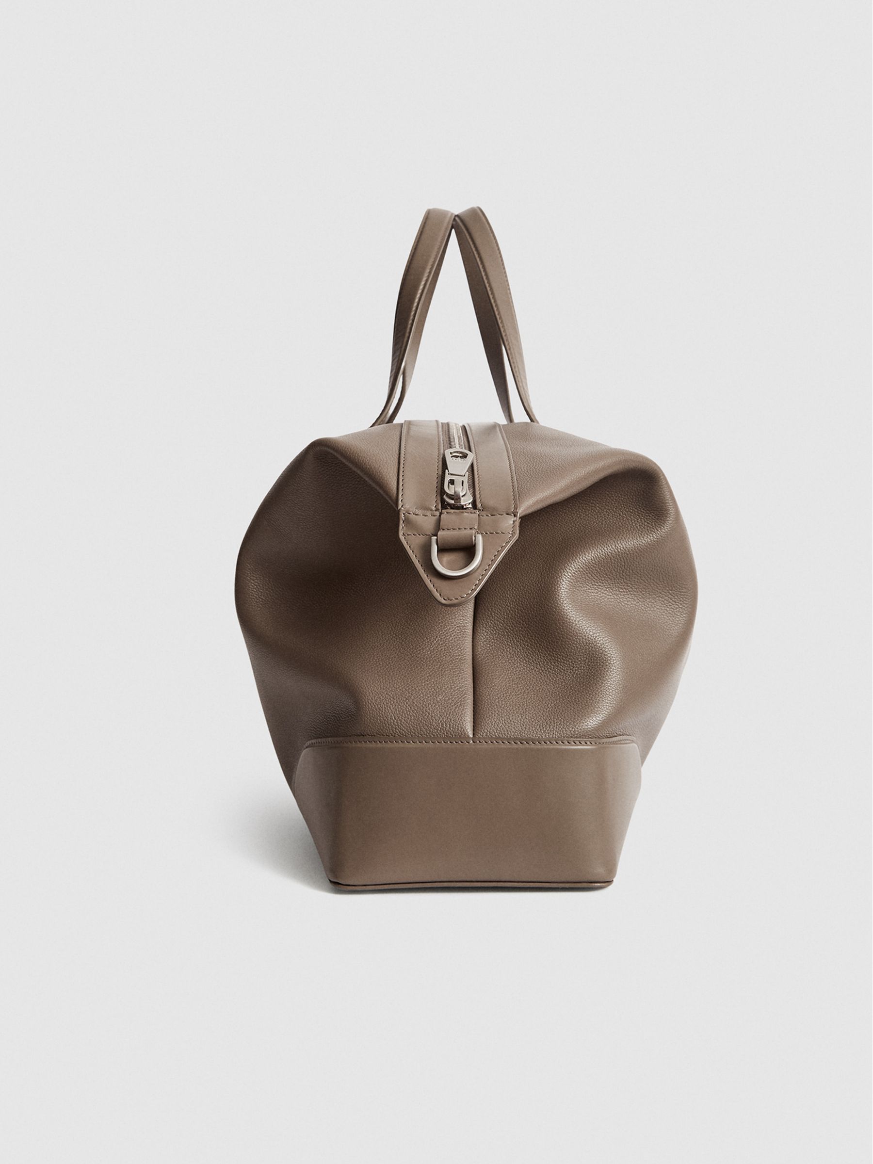 reiss leather holdall