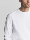 Reiss White Oswold Textured Sweatshirt