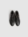 Reiss Black Grendon High Leather High-top Trainers