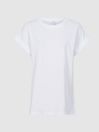 Reiss White Tereza Cotton-Jersey Crew Neck T-Shirt