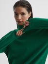 Reiss Green Nova Knitted Roll Neck Jumper