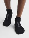 Reiss Black Luca Castore Performance Ankle Socks