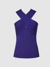 Reiss Purple Lily Knitted Halterneck Cami Vest Top