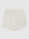 Reiss White Macey Junior Linen Shorts