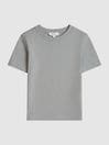 Reiss Dusty Blue Tate Junior Garment Dye Relaxed Fit T-Shirt