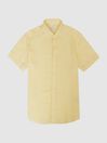 Reiss Lemon Holiday Linen Slim Fit Shirt