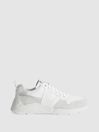 Reiss White Shelton Leather Trainers