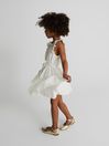 Reiss Ivory Malin Junior Textured Mini Dress