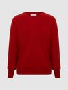 Reiss Red Audrey Crew Neck Knitted Jumper
