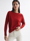 Reiss Red Audrey Crew Neck Knitted Jumper