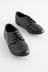 Black Wide Fit (G) School Leather Lace-Up Brogues