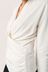Soaked in Luxury Columbine Long Sleeve Wrap White Blouse