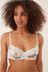 White Floral Print/Sage Green Non Pad Full Cup Bras 2 Pack