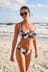 Mono Animal/Floral Ruched Wired Shaping Bandeau Bikini Top
