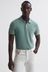 Reiss Sage Peters Slim Fit Garment Dyed Embroidered Polo Shirt