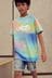 Pastel Marble Swirl All-Over Print Short Sleeve T-Shirt (3-16yrs)