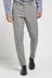 Grey Slim Fit Slim Fit Trimmed Herringbone Suit: layering Trousers