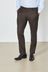 Brown Slim Wool Blend Donegal Suit: Trousers