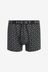 Black Grey Pattern 8 pack A-Front Boxers