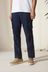 Navy Blue 100% Linen Cargo Trousers