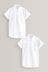White 2 Pack Short Sleeve School Shirts (3-18yrs)