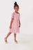 Pink Sparkle Mesh Short Sleeve Tiered Party Dress Soft (3-16yrs)