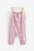 Pink Character Jersey Baby 2 Piece Dungarees And Bodysuit Set (0mths-3yrs)